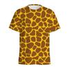 Cute Giraffe Pattern T-shirt for Boys Summer 3D Printed Animal Skin T Shirt Fashion Round Neck Short Sleeve Kids Tees Tops
