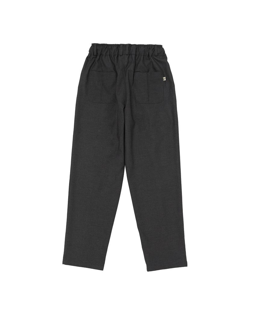 A NOTHING 80. Pin-Tuck Loose-Fit Pants (Gray)