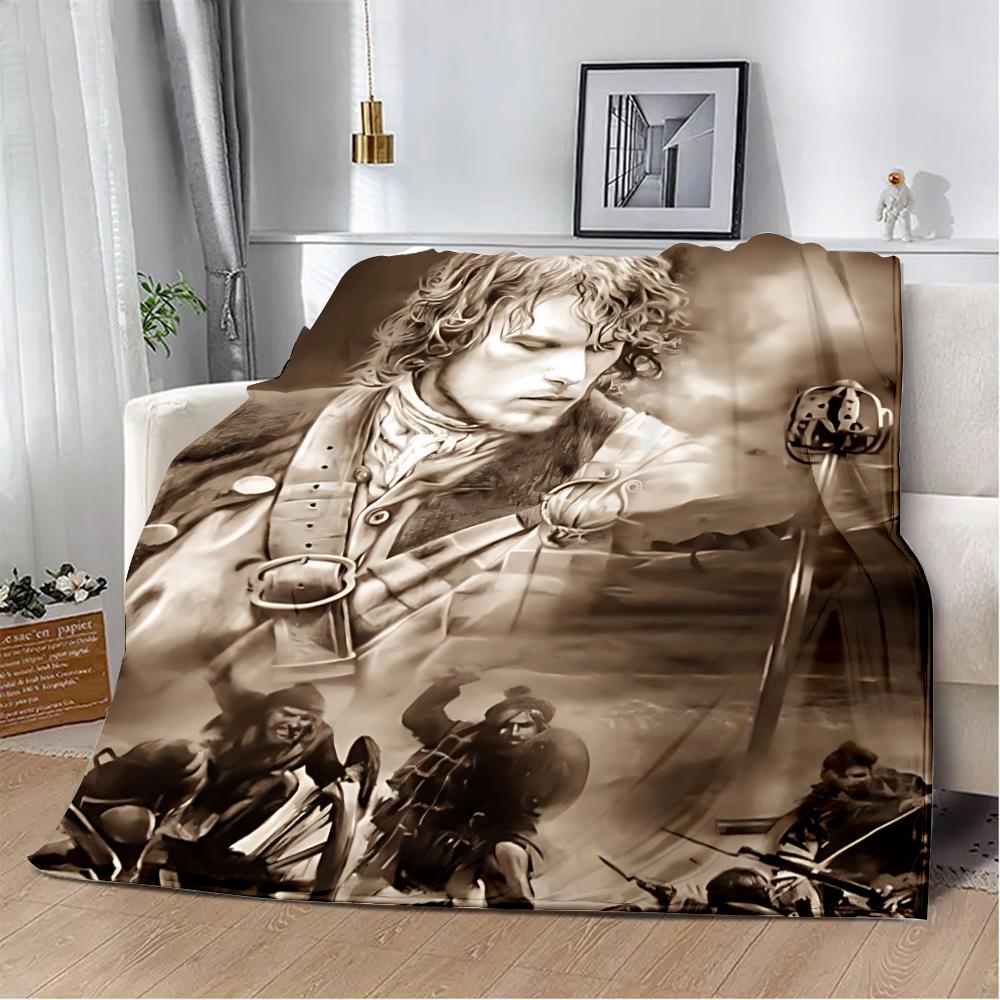 OUTLANDER TV Jamie Fraser Sassenach Dragonfly Printed Blanket Picnic Blanket Warm Soft and Comfortable Home Travel Birthday Gift