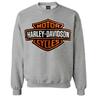 Мужская толстовка с длинным рукавом Harley-Davidson Bar and Shield Серая