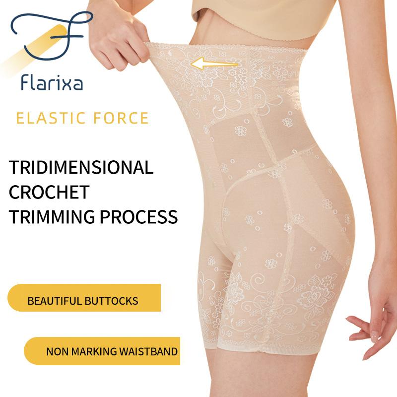 Flarixa Трусики с высокой талией на плоской подошве для коррекции живота, женские корректирующие брюки размера плюс, утягивающее нижнее белье, шорты-боксеры под юбкой