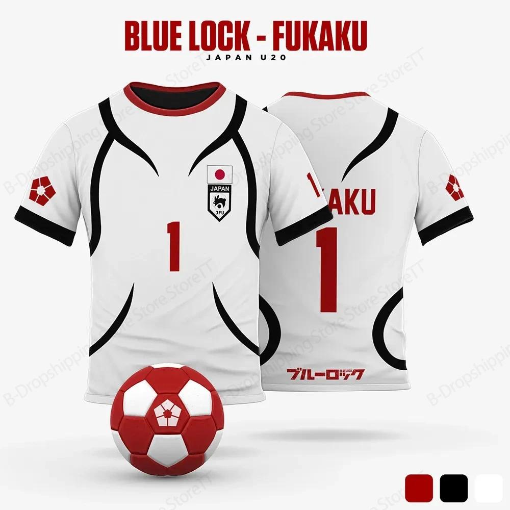 Мужская футболка Japanese Blue Lock Аниме Косплей 3D Печать Мужчины Женщины Мода Футболка Круглый Вырез Короткий Рукав Топы Футболки