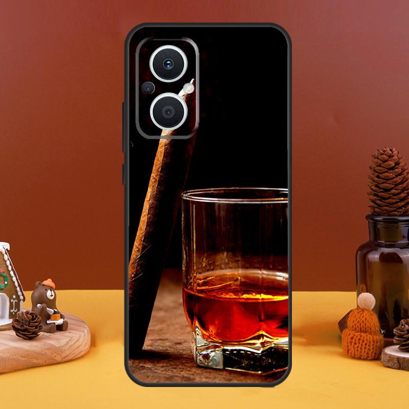 Cigar and Whiskey Case For OPPO Reno 8T 4Z 5Z 10 Pro 11 F 4 5 6 7 8 Lite OPPO Find X5 X6 Pro X2 X3 Lite Cover