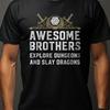 Awesome Brothers Dungeons Tabletop RPG Roleplaying Dragons D20 Shirt for D&D Fans DND Gamer T-Shirt
