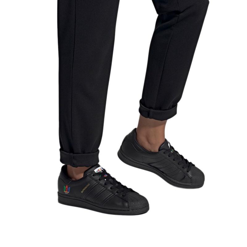 (WMNS) adidas originals Superstar 'Black Red Blue' Women's FW3695