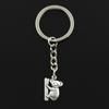 Fashion 30mm Key Ring Metal Key Chain Keychain Jewelry Antique Bronze Silver Color Plated Koala Bear 20x14mm Pendant