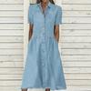 Women's Summer Sleeveless V-neck Casual Temperament Denim Dress