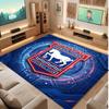 Ipswich Town Football Print Crystal Velvet Rug, Comfortable Water Absorbent Non Slip Indoor Floor Carpet
