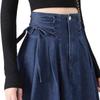 Весенне-осенняя женская модная джинсовая юбка больших размеров с высокой талией, повседневная юбка миди А-силуэта