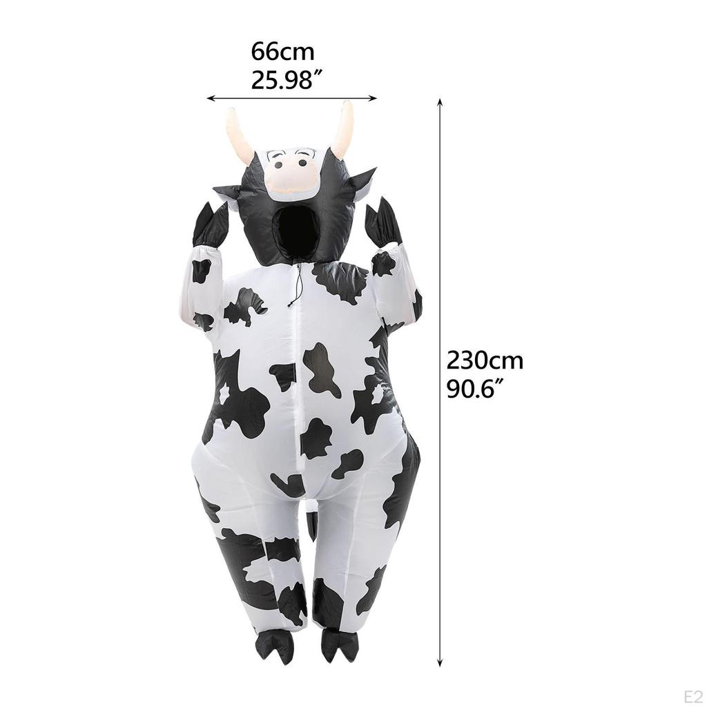 Cow Inflatable Costume Adult Blow Suit Halloween Jumpsuit Christmas