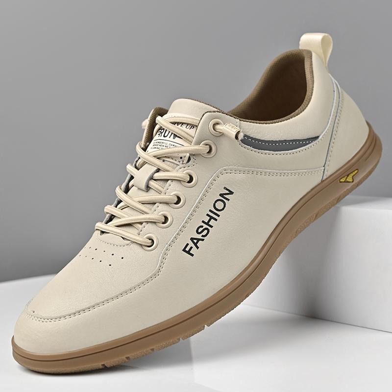 Hot-selling Leather Casual Sneakers for Men Driving Shoes New Fashion Male Outdoor Footwear All-match Treking Footwear Trainers
