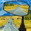 1 Pair Aluminum Zinc Zinc Alloy Motorcycle Rear View Mirror Blue Glass Handlebar Mirrors  Scooters