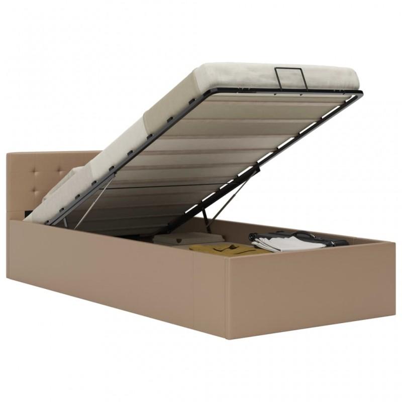 Day and Night - Day and Night Hydraulic Canapé Bed Synthetic Leather Cappuccino 90x200 Cm