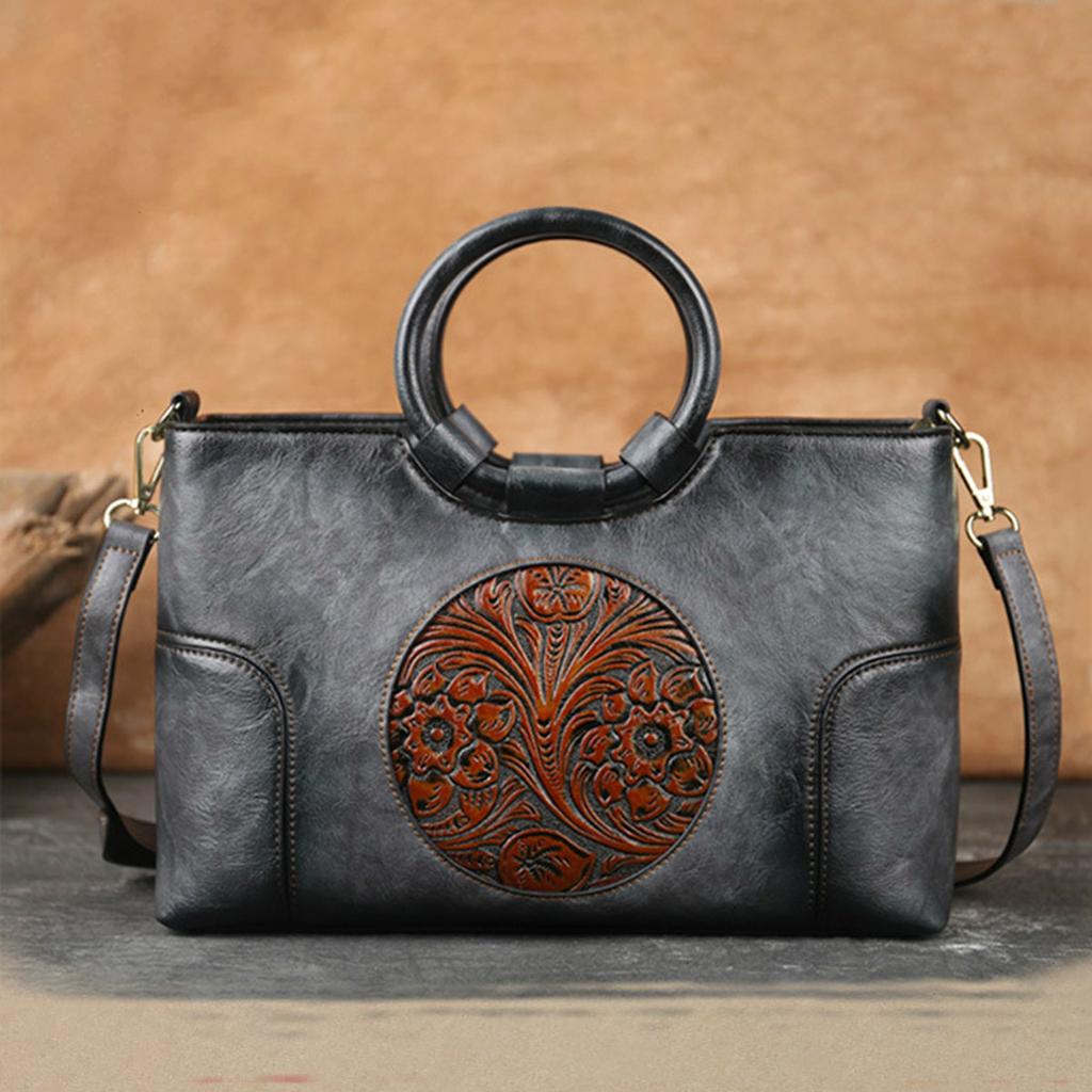 Shoulder Bags for Women Luxury Handbags Designer Retro Handmade Embossed Messenger Purse Bags