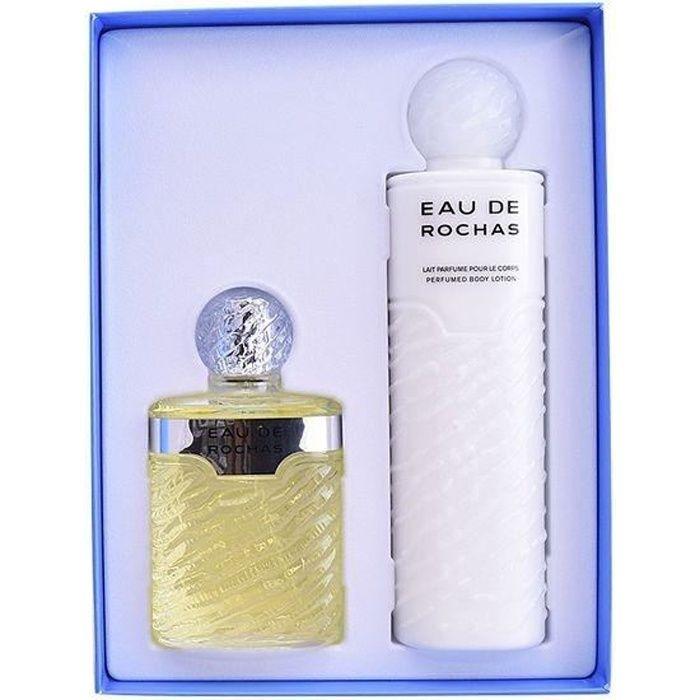 Coffret parfum - ROCHAS - Eau de Rochas - Eau de Toilette 220 ml - Lotion corporelle 500 ml