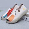 2025 Women Driving Footwear Floral Art Slip-On Flats Breathable Anti-Slip Casual Walking Shoes Round Toe Painted Loafers