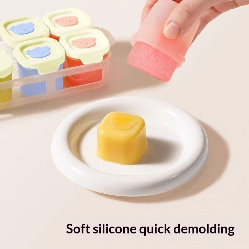 2/4/8Pcs Baby'S Small Complementary Food Box Steamed Cake Mold Ice Tray Baby'S Complementary Food Mini Box With Lid