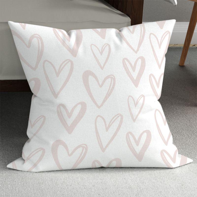 Romantic Couple Wedding Decorative Sofa Pillows: Minimalist Double-Sided Printed Square Pillow Covers (Includes Pillow Insert)