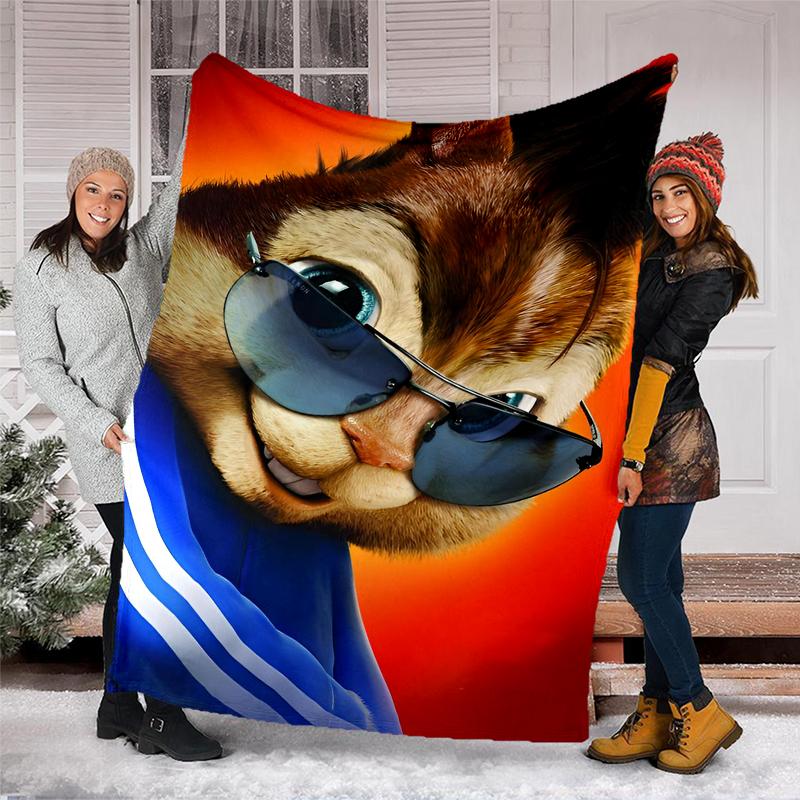 Alvin Chipmunks Theme Printed Blanket Perfect For Couch Bed Travel Outdoor Use Machine Washable Cozy Durable