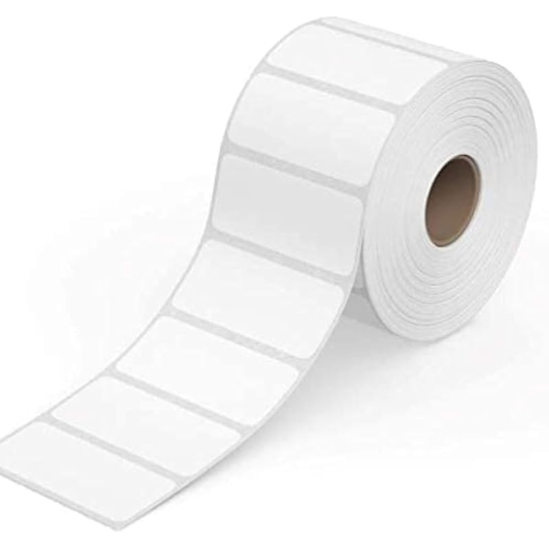 True-Ally 50x25 Direct Thermal Barcode Label Sticker - 2 x 1 inches - 50mm x 25mm - 1000 Labels Per Roll - White Self Ad