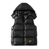 Black Gold Vest for Men In Winter, Thick and Cold Resistant, Wearing Down Cotton Vest, Loose Oversized Jacket