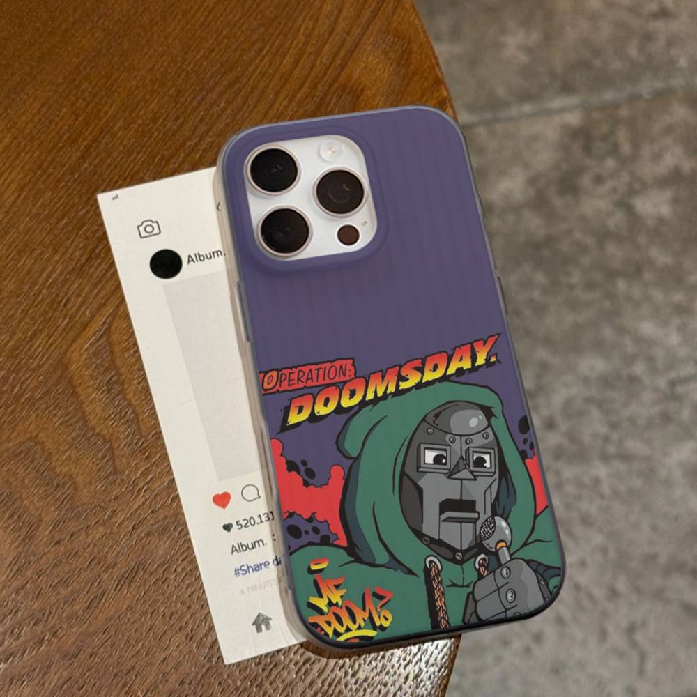 M-MF D-DoomS Band Phone Case For IPhone 17 16 15 11 12 13 14 Pro Max Soft Corrugated Silicone Cover Case