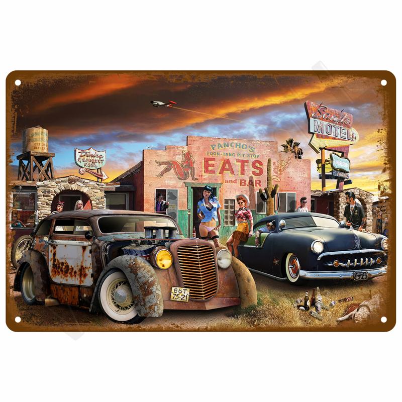 Vintage Room Decoration Home Decor Items Tin Signs Aesthetic Men Bedroom Metal Signs Retro Metal Plate Posters Wall Art Mural