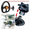 BestTeam Universal Steering Wheel Snap Off Quick Release Hub Adapter Boss Kit With 6-Hole Steering Wheel Hub (Red)