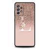 Розовый блестящий чехол для телефона с буквой M R для Samsung A51 A71 A21S A12 A11 A15 A25 A31 A41 A23 A33 A53 A73 A03S A05S A13 5G A35 A55