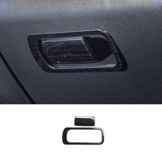 For Mazda 3 Axela 2019-2024 Black Titanium Co-Pilot Storage Box Handle Cover 2PC