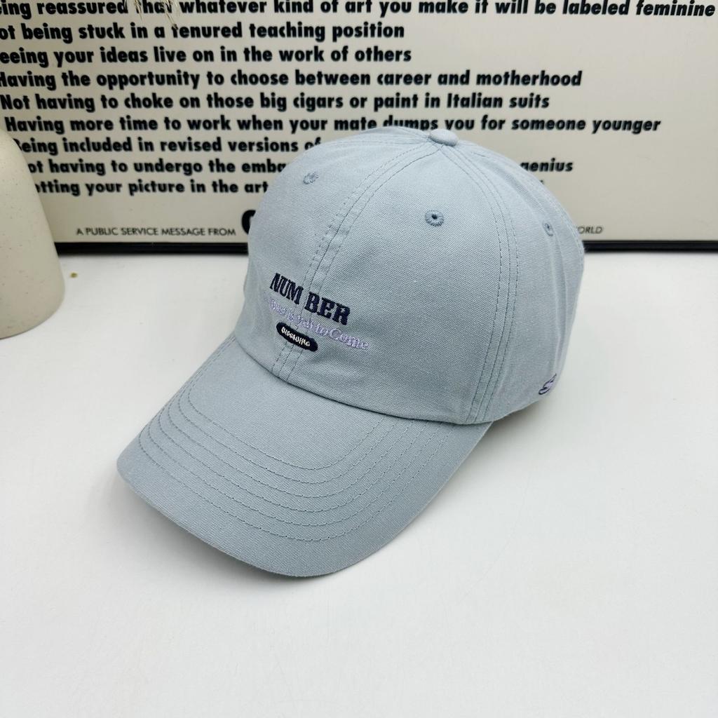 Soft top embroidered baseball cap women's spring and summer versatile face small letter cap casual sun hat male tide