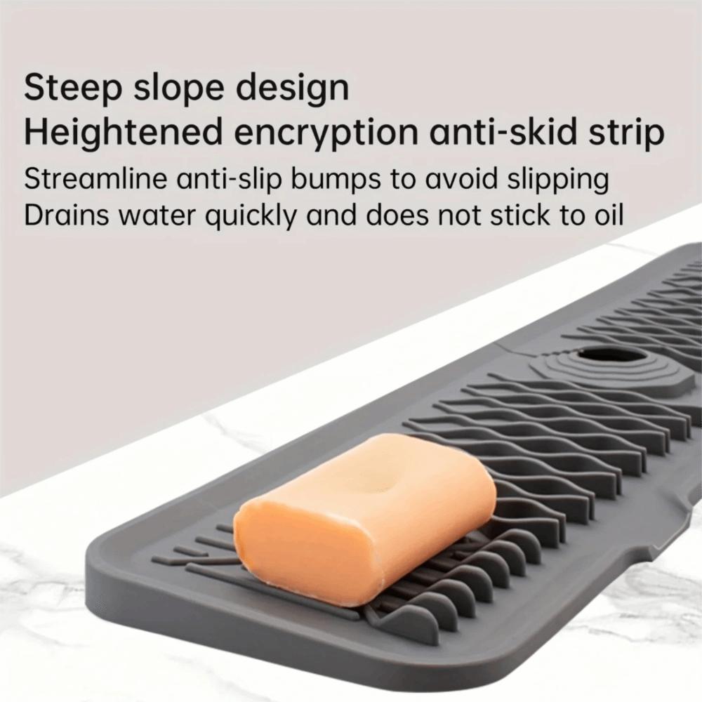 Slope Design Kitchen Sink Splash Pad Extended Sink Draining Pad Faucet Splash Guard  Washbasin