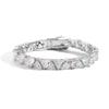 9mm Triangle Cubic Zirconia Tennis Bracelet Brass Prong Setting 5A CZ Geometric Hip Hop Jewelry for Women Men