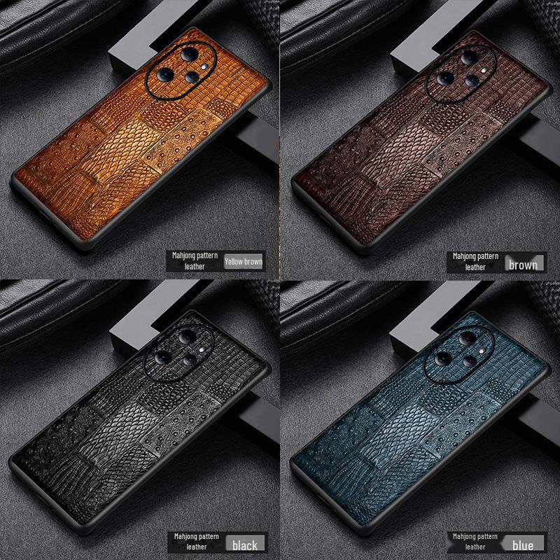 Защитный чехол из натуральной кожи для Honor 80, 80SE, 80Pro с текстурой из коровьей кожи