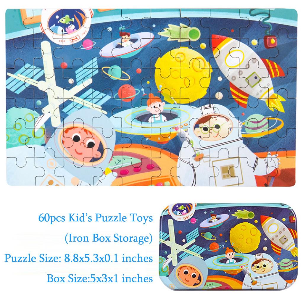 60 шт. пазлы мультяшные деревянные головоломки для детей ясельного возраста обучающие образовательные игрушки