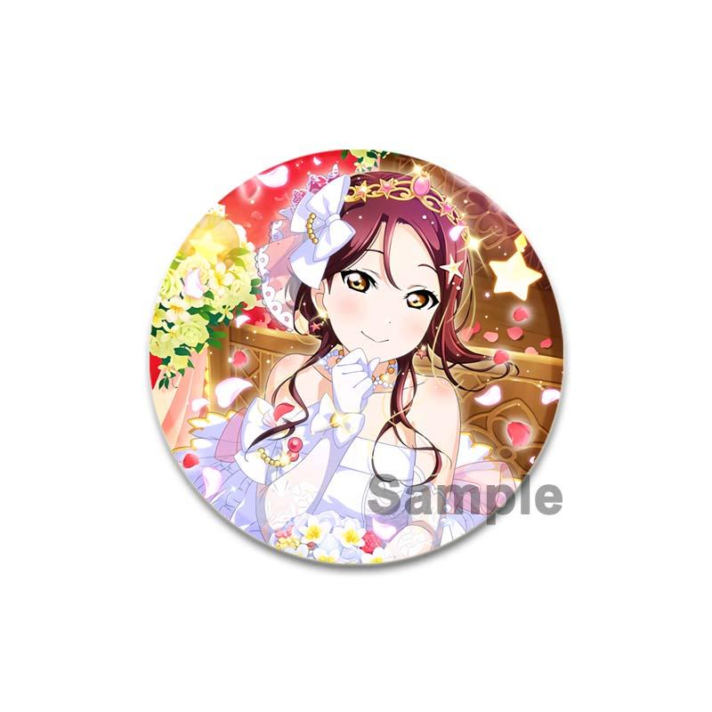 32/44/58mm LoveLive!SuperStar!!Ping An Pansy Tang Coco Round Brooch Clothing Lapel Pin Souvenir Soft Button Decorative Hat Badge