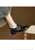Women's Round Head Coarse Heel Deep Mouth Single Shoes