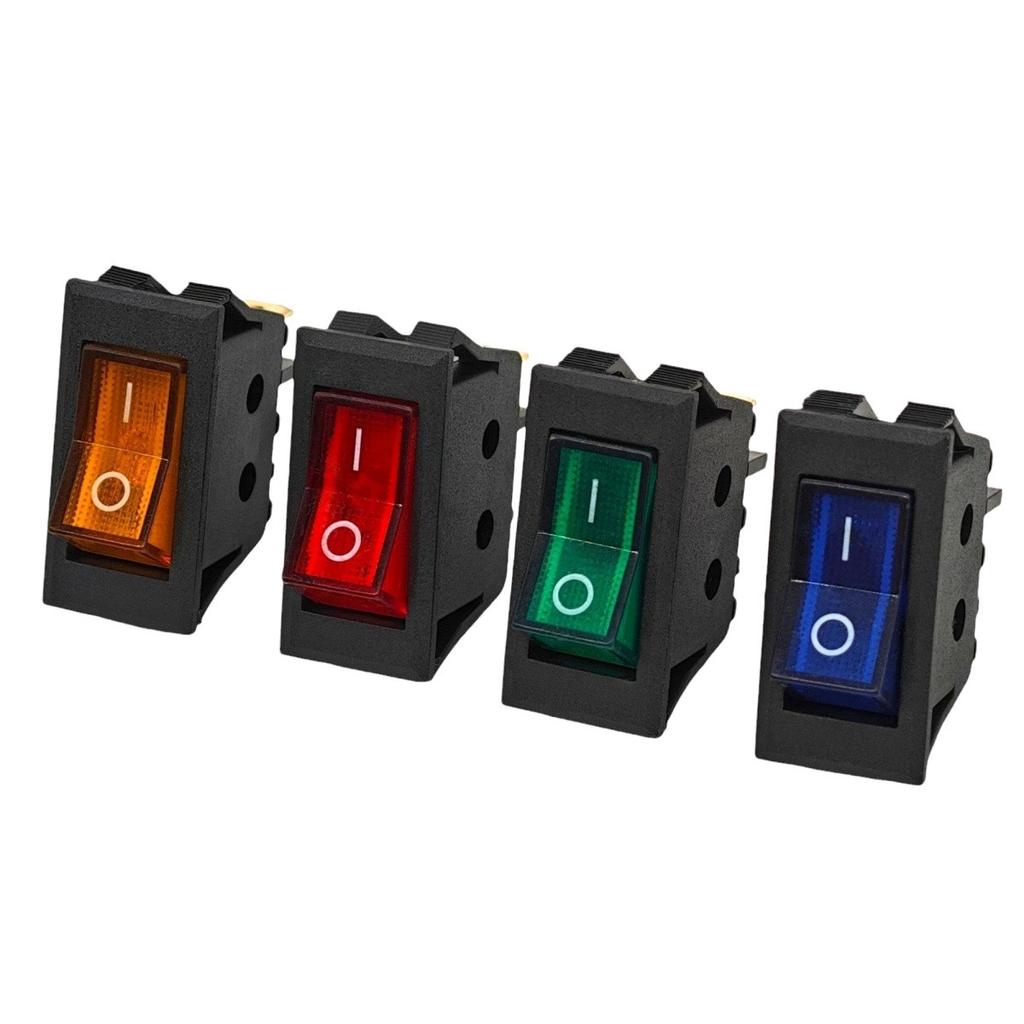 3 шт. Выключатель Вкл/Выкл, Светодиодная защелкивающаяся кнопка 12 В Синий Внедорожный