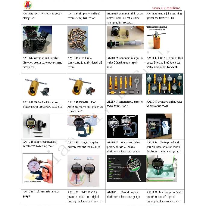 S60H PS600A PJ-60 Common Rail Diesel Fuel Injector Nozzle Tester 10mm Plunger
