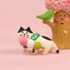 Zakka Япония Чайный домик Кот Япония Украшение Фигурки Полимерная глина Коллекционный Домашний декор Аксессуары для стола Украшение сцены Подарки