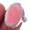 Натуральный розовый опал драгоценный камень ручной работы 925 пробы серебро кольцо размер 9 a7N17