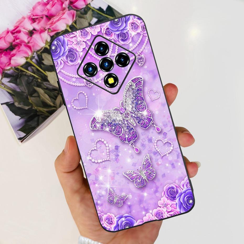 Красивый Расписной Чехол Для Infinix Zero 8 8i X687 X687B Мягкий ТПУ Задняя Крышка Для Infinix Zero8 Zero8i Черный Силиконовый Чехол Для Телефона