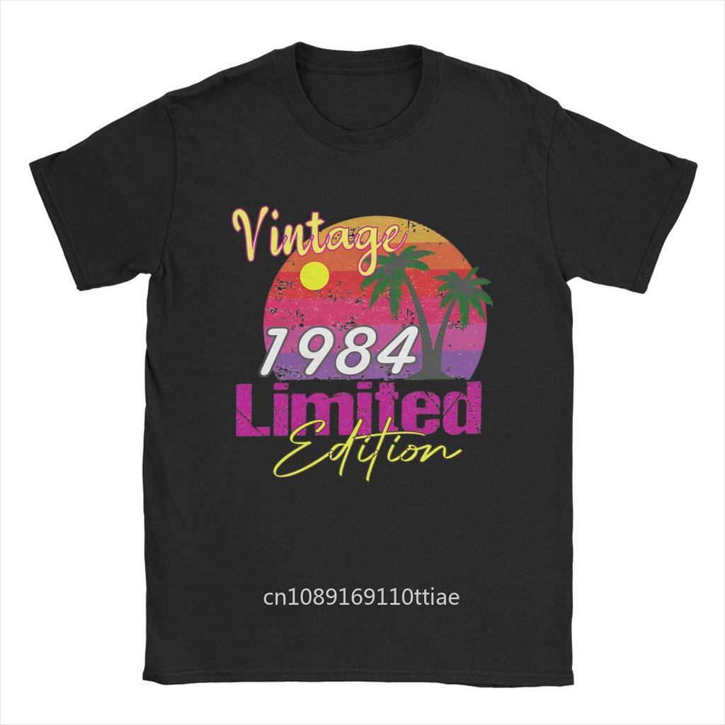Men 40 Year Old Vintage 1984 Limited Edition T Shirts Birthday Gift Cotton Tops Short Sleeve O Neck Tee Shirt Plus Size T-Shirts