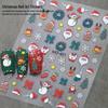 3D Embossed Christmas Nail Stickers: Cute Santa, Reindeer & Snowflakes