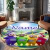 Customizable T-Teletubbies3 Round Non-Slip Carpet - Ideal for Garden, Picnic, Office, Perfect for Decoration, Suitable For All Seasons