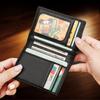 Прозрачное ID-окно Держатель для кредитных карт Прочный Мягкий Множество слотов для карт Натуральная кожа Двухслойный Тонкий Маленький Кошелек Черный Кофе