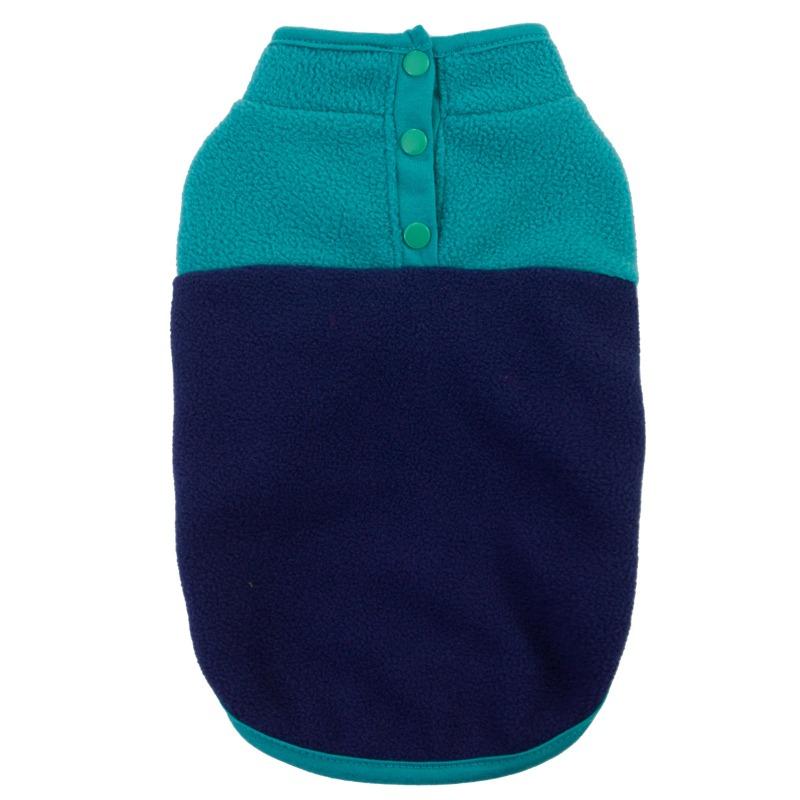 Pet clothes, dog clothing, stand-up collar placket fleece (sleeveless) lightweight fleece RY