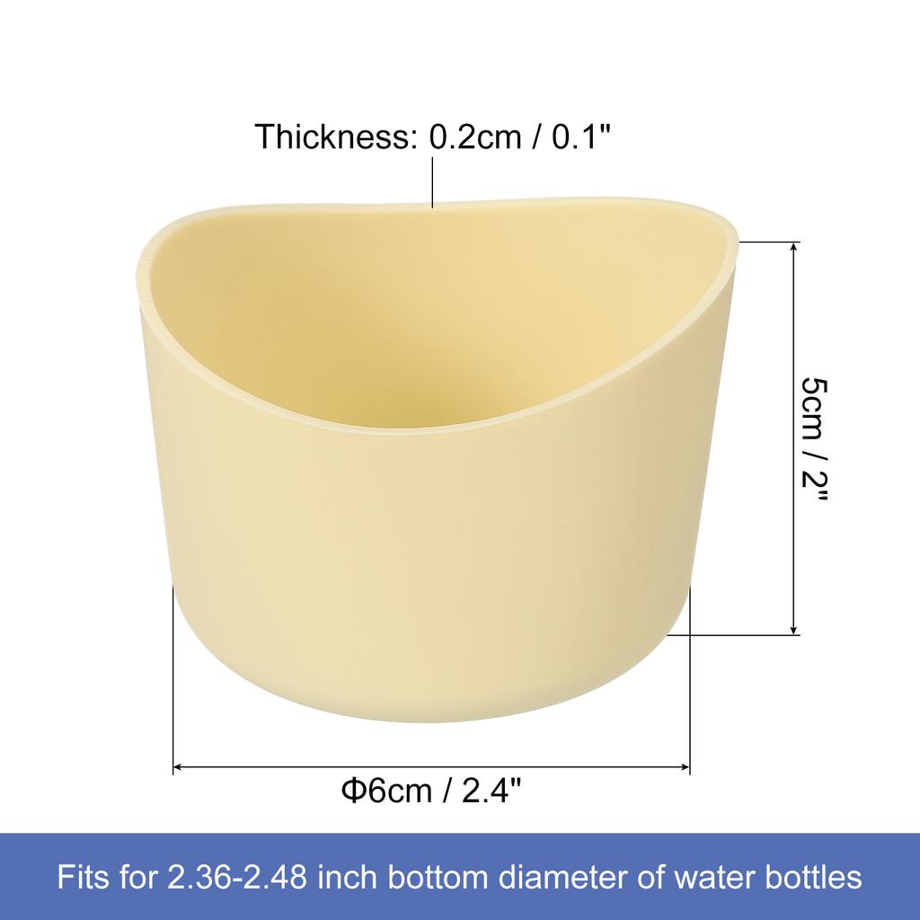 2pcs Protective Silicone Boot Sleeve for 12-24 oz Water Bottle Bottom Silicone Anti-Slip Sleeve Cover Irregular Shape Cup