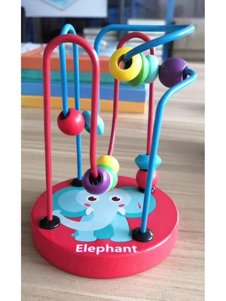 Children's Cartoon Wisdom Wooden Building Blocks Educational Toy Set