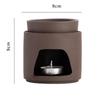 Purple Pottery Oil Burner Tealight Candle Holder Aroma Diffuser Desk Scented Candle Warmer for Home Yoga Meditation Room Decor